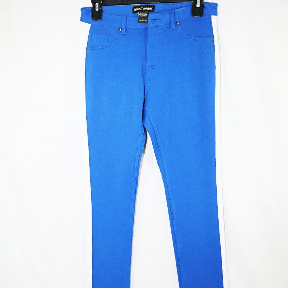 Like an Angel  Blue and white stretch pants